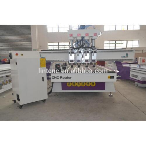 3 heads 4 heads pneumatic wood cnc engraving milling machine 1325 2030 multi head router