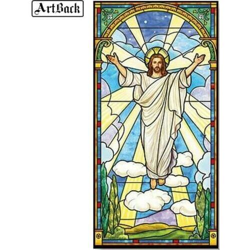 5d Diy Diamond Painting Jesus Cross Stitch Full Square Diamond Embroidery Religious Diamond Mosaic Sticker Decoration 60x120cm