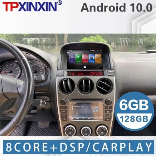 6+128G For Mazda 6 Atenza 2002 - 2008 Car Radio Android 10 Stereo Tape Recorder Multimedia Video Player GPS Navigation Head Unit