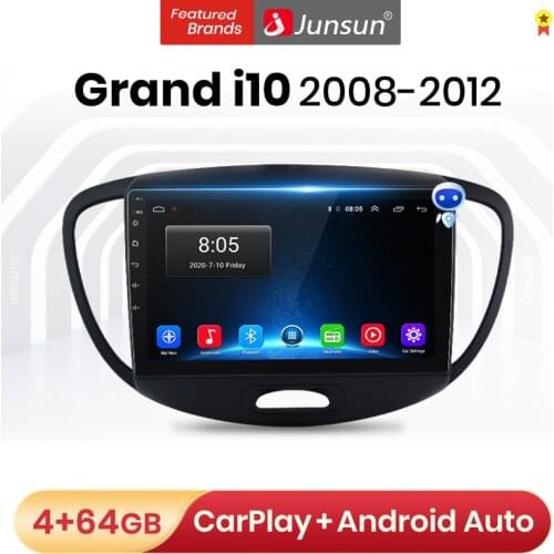 Junsun V1 2 Din Android 10 Car Radio Multimedia Player For Hyundai Grand i10 2008-2012 Carplay Auto Stereo Video GPS Navigation