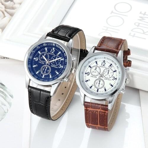 Watch For Women Three Eyes Quartz Watch Casual Blue Light Glass Ladies Watches Leather Band WristWatch Clock Relogio Feminino F3