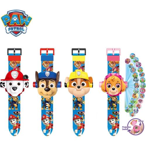 Paw Patrol Toys Projection Digital Watch Time Skye Chase Skye Patrol Anime Figure Pat Patrol Canina Children Kids Birthday Gifts
