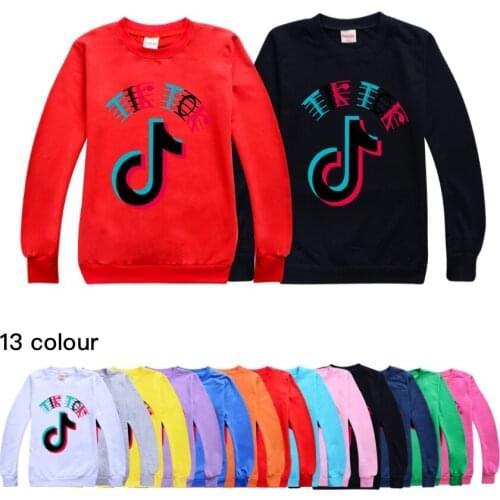 TIK TOK Children Clothes Cartoon Princess Print boys Girl Sweatshirt Kid Long Sleeve T-Shirt