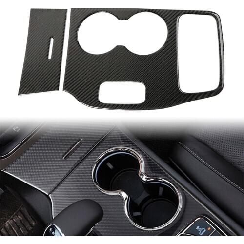 For Jeep Grand Cherokee 2014 2015 Car Carbon Fiber Dashboard Gear Shift Panel Cover Trim