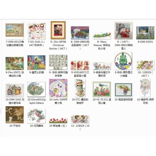 Top selling 4.87usd lovely animals Counted Cross Stitch 11CT 14CT 18CT DIY Chinese Cross Stitch Kits Embroidery Needlework Sets