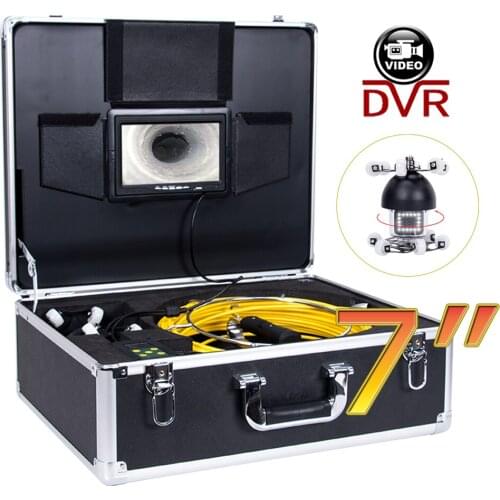 View Angle 360 Degree Rotate Sewer Inspection Camera with DVR for Manual Push Cable Endoscope