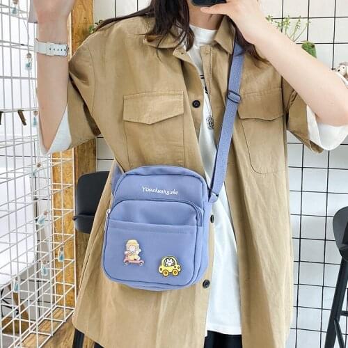 Kawaii Crossbody Bag Women Small Flap Shoulder Bag For Women New 2021 Fashion Nylon Bag Messenger Bag Bolsa Feminina Women Bag
