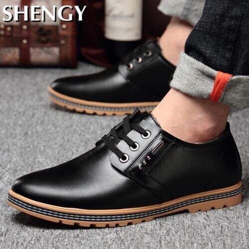New Classic Casual Shoes Men Pu Leather Slipon Office Black Brown Breathble Business Men Shoes Laceup Dress Nonslip Zapatillas