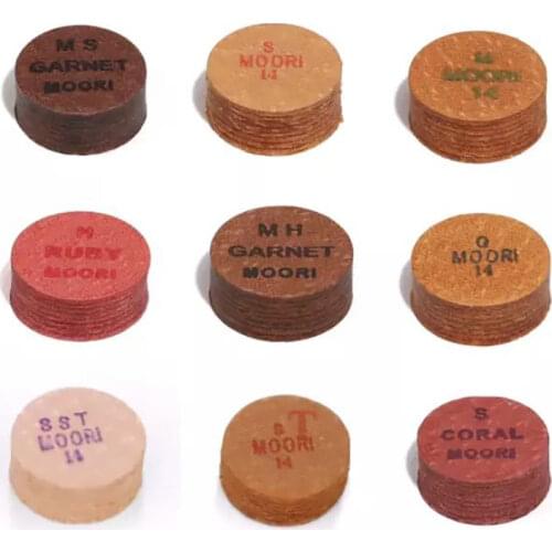 Original Japan MOORI Tip Billiards Pool Cue Tips 12mm/14mm Multilayer Tips Professional Billiard Accessories