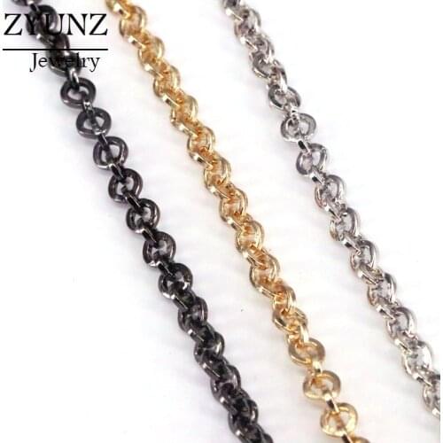3 Meters, Punk Choker Necklace Chain Chunky Chains Rolo Circle Fit for Jewelry Making DIY Supplies