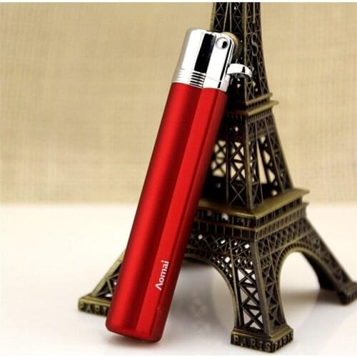 Strip Grinding Wheel Open Flame Portable Butane Gas Lighter Gadgets For Men Personality Creative Metal Lighter