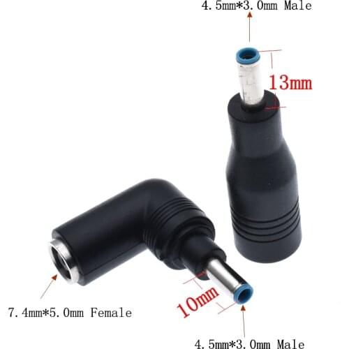 7.4*5.0mm Female to 4.5*3.0mm Male Conversion Plug Laptop Notebook Dc Power Adapter Converter for Hp Elitebook Folio 1020 G1