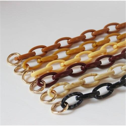 Retro acrylic tortoiseshell-shell chain resin portable chain color manual removable thick chain single shoulder diagonal chain
