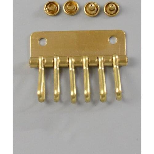 Handmade Leather Diy Brass Key Row Key Accessories Key Hook Delivery Brass Rivets