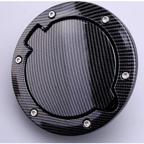 Carbon Fiber Style Fuel Tank Cover Door Gas Filler Cap ABS Fit for Jeep Wrangler JK 2007 2008 2009 2010 2011 2012 2013 2014-2017