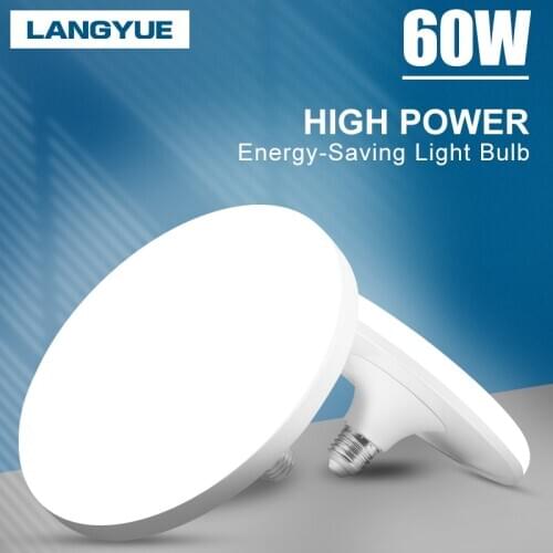 E27 UFO Led Bulb 220V Led Light Bulb High Power Led Bulbs 20W 30W 50W 60W LED Bombilla Round Lamp for Home Lighting Cold White