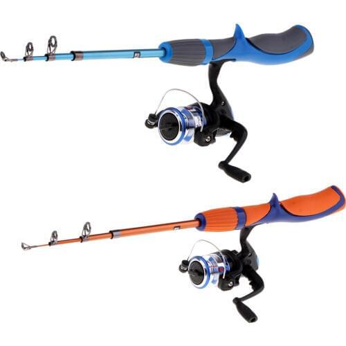 1.2m Ultra-Light Ice Fishing Rod and Reel Combo Super Hard Carbon Fiber Spinning Pole for Erch Fishing Lake Saltwater Freshwater