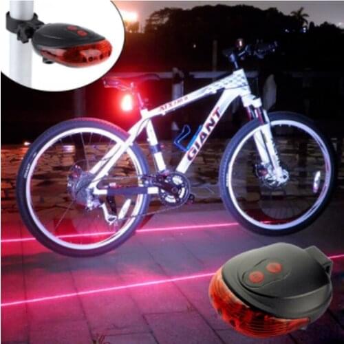 Bicycle raincoat tail light, LED laser warning light, bicycle accessories bicycle lights tail light bicycle light rechargeable
