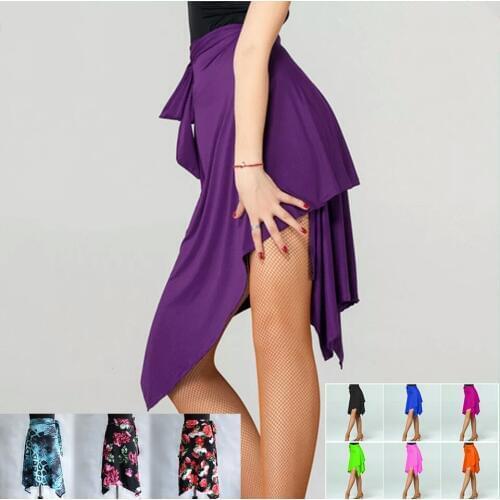 Multi-color Lady Latin Dance Skirt For Sale Adlut Cha Cha/Rumba/Samba/Tango Dresses For Dancing Practice/Performamnce Dancewear