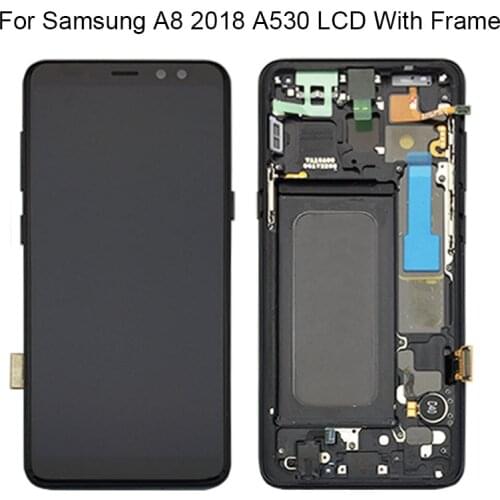 For Samsung Galaxy A8 2018 A530 LCD Display A530F A530DS A530N LCD With Frame Touch Screen Digitizer Assembly Fast Shipping