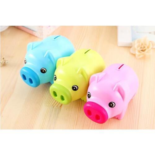 1PC Cute Plastic Piggy Bank Pig Cash Coin Money Saving Box Children Toy Kids gift kids money boxes Moneybox LF 065