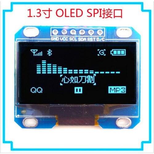 5PCS 1.3" OLED module blue color IIC I2C 128X64 1.3 inch OLED LCD LED Display Module for arduino 1.3" IIC I2C Communicate