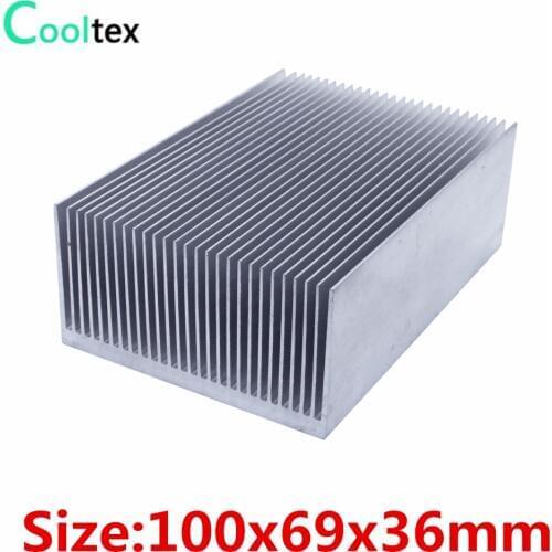 5pcs/lot) 100x69x36mm radiator Aluminum heatsink Extruded heat sink for power amplifier ,LED heat dissipation