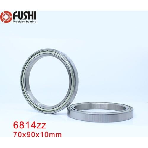 6814 ZZ ABEC-1 2PCS 70x90x10 MM Metric Thin Section Bearings 61814 ZZ 6814ZZ