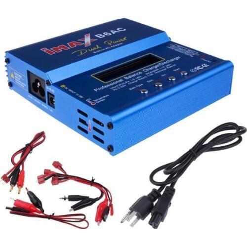 80W iMAX B6 AC B6AC Lipo NiMH 3S/4S/5S RC Battery Balance Charger + EU/US/UK/AU plug power supply wire