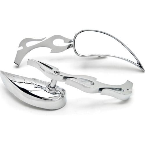 Brand new 100% high quality Flame Tear Drop Chrome Motorcycle Mirrors For Honda Elite Metropolitan 50 80 150 250