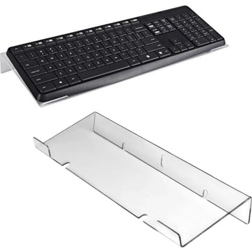 Acrylic Computer Keyboard Holder Clear Tilted Stand for Typing Gaming