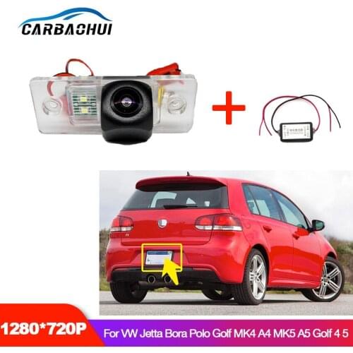 Car Rear View Reverse Camera For Volkswagen VW Jetta Bora Polo Golf MK4 A4 MK5 A5 Golf 4 5 Night vision High quality CCD full HD