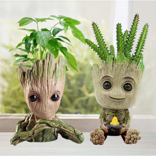 Flower Pots Groot Multifunction Storage Crafts Garden Flower Pot Cute Shape ChildrenS Toy Pencil Case Flower Pot Flower