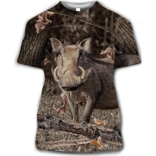 Top Harajuku T-shirt Men Jungle Animal 3D Printing Hunting Camouflage Pheasant Funny Street T-shirt Woman Hip Hop Clothing