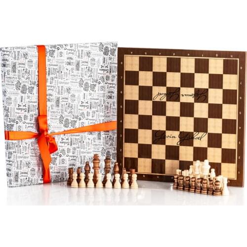 Custom Board Game Personalized Chess Set Custom Chess Board with Chess Figures Gift for Her Anniversary Gift Wooden Chess Pieces