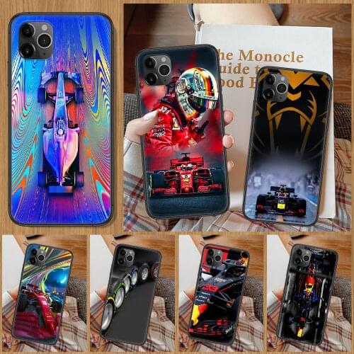 Cool Formula 1 Racing Car F1 Phone Case For iphone 5 5S SE 2 6 6S 7 8 11 12 Mini Plus X XS XR Pro Max black painting waterproof