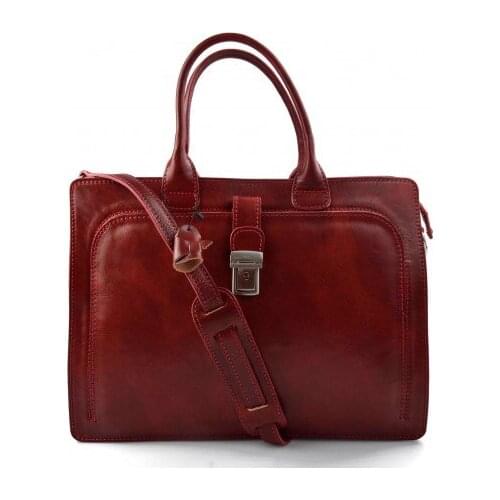 Leather briefcase office document bag business bag executive VIP briefcase red