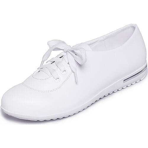 Split leather sneakers ladies casual walking spring shoes women plus size 34-43 high quality classic white sneakers female shoes