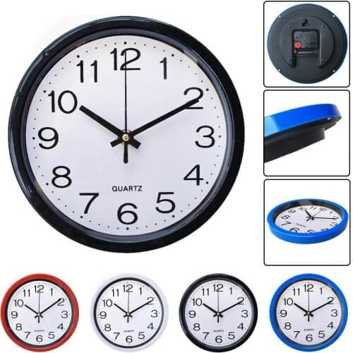 Fashion Simplicity Round Wall Clock Quartz Silent Sweep Bedroom Movement Kitchen Home Room Fits For Living Decor Clocks Off F4N7