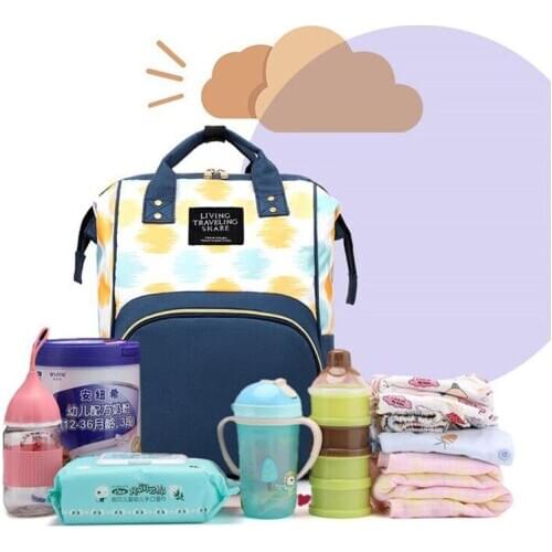 Baby Diaper Bag Fashion Lady Backpack Mummy Pregnant Woman Baby Bag Thermos Bottle Bag Waterproof Baby Care Bag Backpack