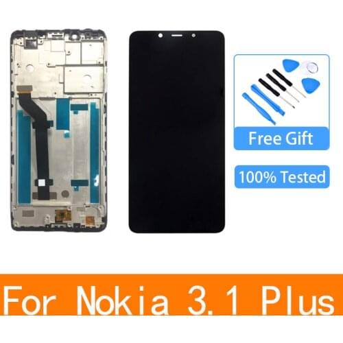 Original 6.0" LCD Assembly For Nokia 3.1 Plus TA-1118 TA-1104 TA-1125 TA-1117 TA-1113 TA-1115 LCD Display Touch Screen Digitizer