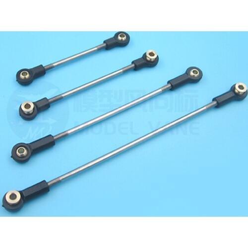 RC Boat M3 Servo Linkage Pushrod Kit 3mm Ball Joint Buckle Plastic Mini Tie Rod End L45/50/55/60mm Steering Pull-rod Connector