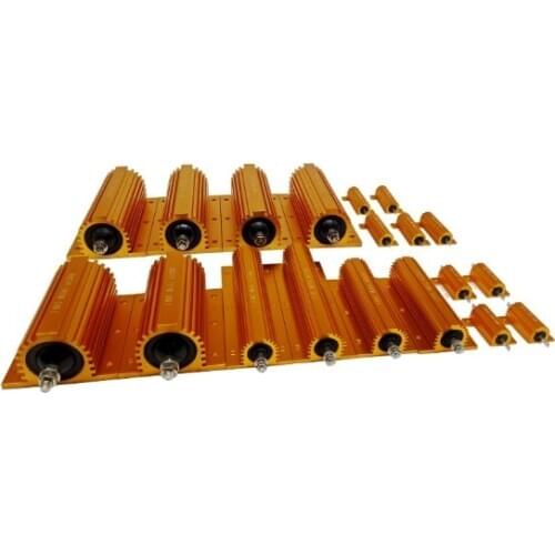 RX24-75W 15R Power Metal Shell Case Gold Aluminium Case Wirewound Resistor 15R 75W 15ohm Automobile LED lamp resistors 75W 15R