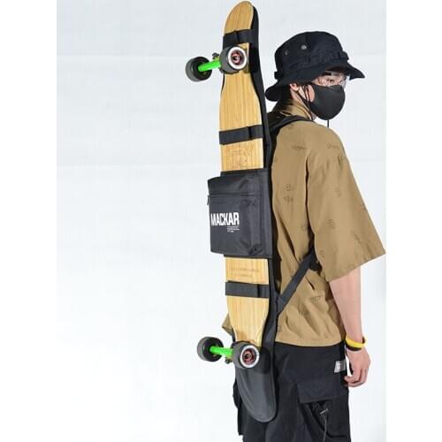 Longboard Skateboard Backpack Adjustable Double Shoulder Surfing Bag Backpack Skating Accessories Durable Long Board Backpack