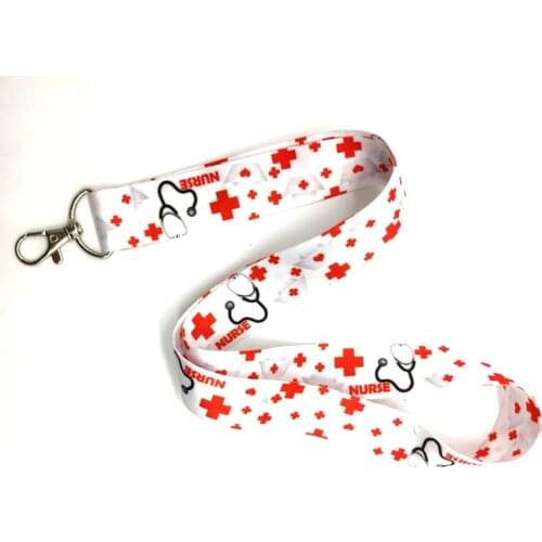 1 pcs cartoon Doctors nurse Lanyard Key Lanyard Cosplay Badge ID Cards Holders Neck Straps Keychains P80