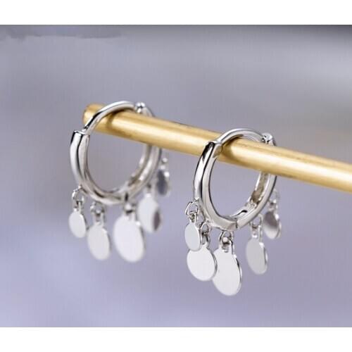Fashion Simple Silver Plated Tassel Sequins Dangle Drop Earrings Party Womens Long Earrings Cocktail Banquet Jewelry Gifts