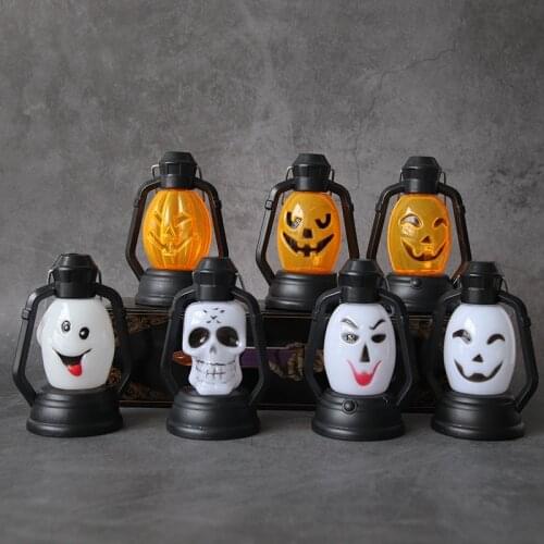 Halloween Pumpkin Skull LED Lights Halloween Decoration for Home Horror Glowing Ornaments DIY Hanging Horror Party Supplies