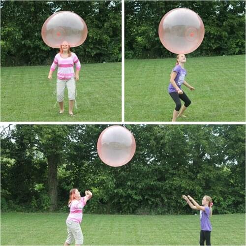 Air Water Filled Bubble Ball Kids Inflatable Fun Ball Blow Up Balloon Toy Outdoor Indoor Games Toys Tear-Resistant Super Wubble