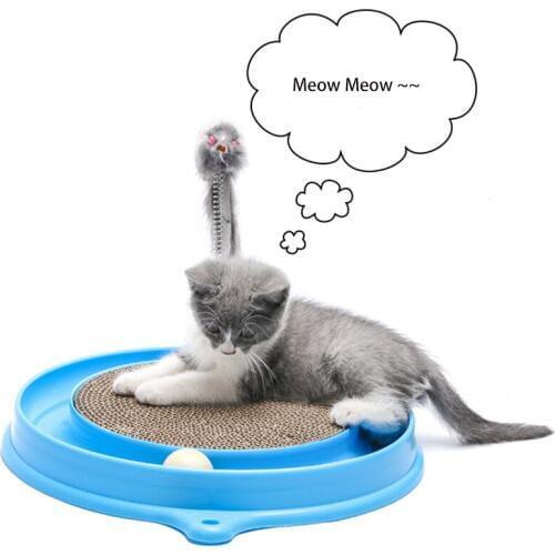 Funny Cat Toy Pet Interactive Toys Intelligence Triple Round Play Disc Training Toy Balls Cat Crazy Mouse Ball Disk For All