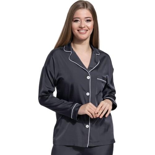 Women Satin Pajamas Pyjamas Set Sleepwear Pijama Women Pajamas Suit Female Sleep Two Piece Set Long Sleeve Spring Nightwear